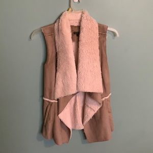 Suede/Sherpa vest